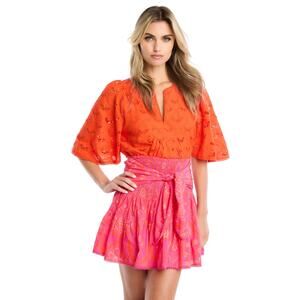 Allison New York Freda Top - Cherry Tomato NWT SIZE S